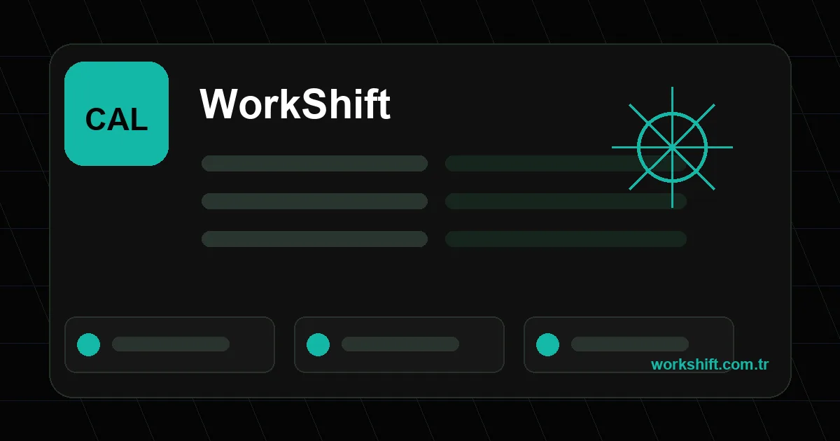 주간 및 월간 교대 계획 템플릿 - WorkShift